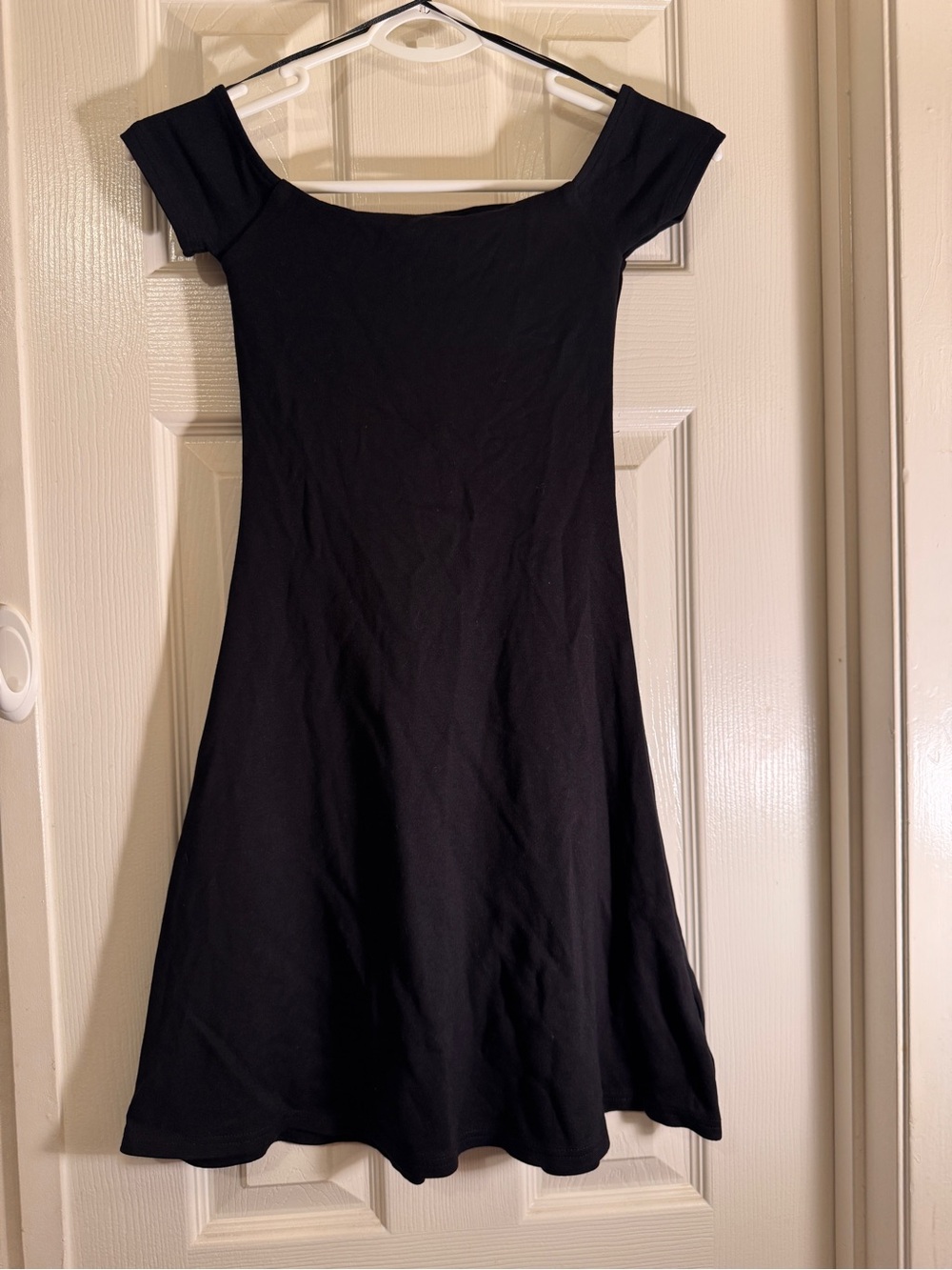 H&M Classic Black Off-Shoulder A-Line Dress